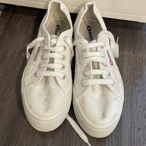 White platform Superga sneakers